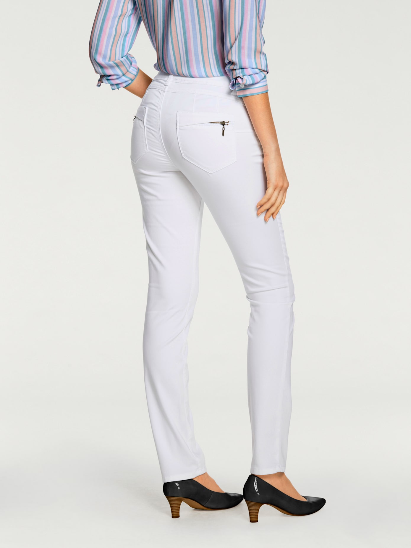 Jeans effet ventre plat coupe skinny tendance