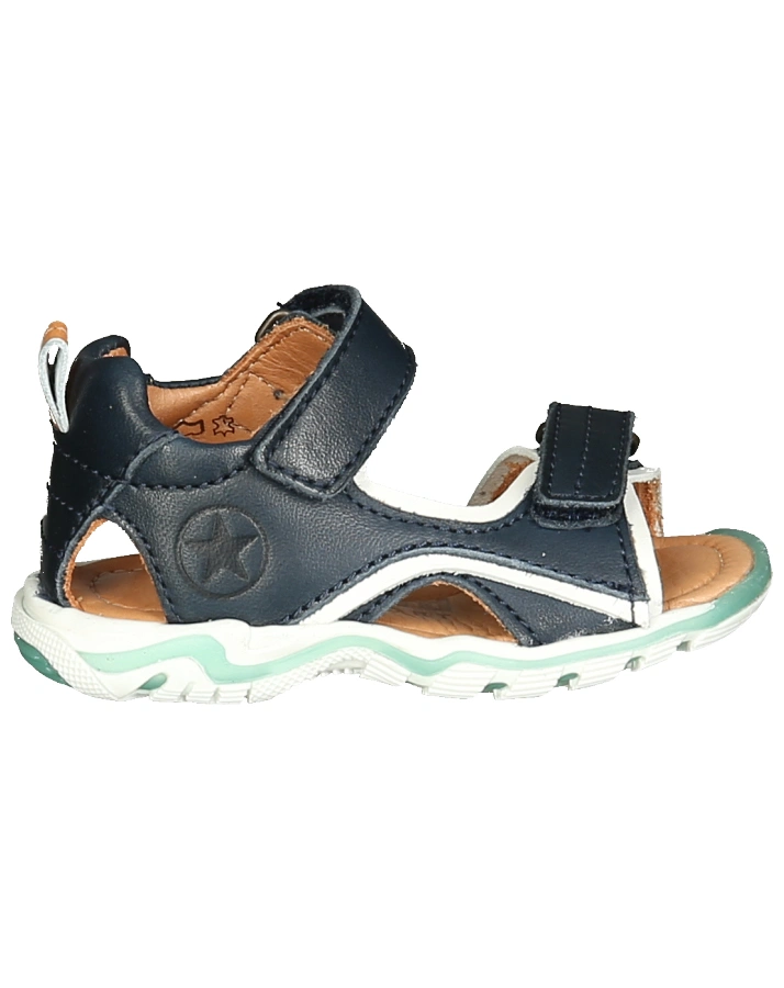 Leder-Sandalen ARTHUR mit Klett in navy