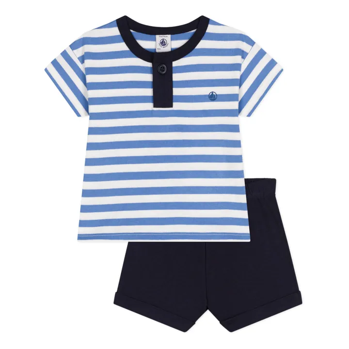 Petit Bateau Ensemble Mederic Rayé | Bleu