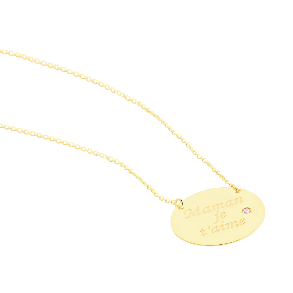 Collier Jolianne Or Jaune Oxyde De Zirconium