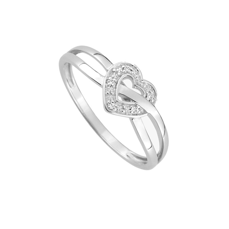 Bague Femme - Or 18 Carats - Diamant 0,02 Carats