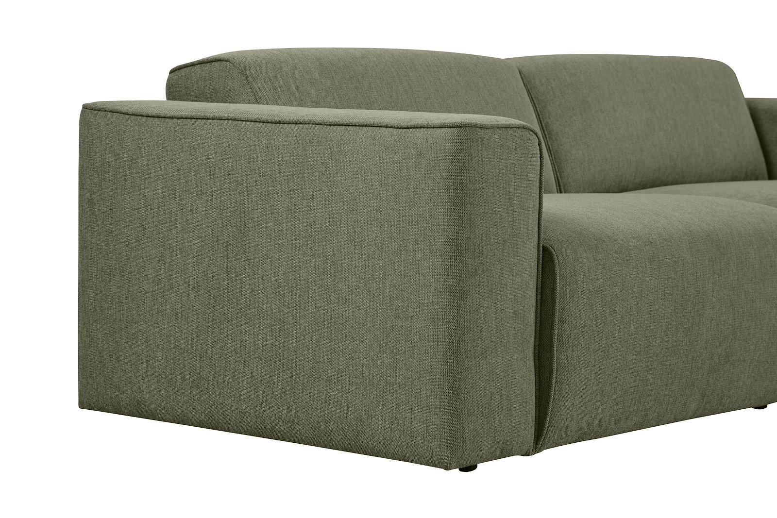 Enjoy 3-seter sofa 3-seter i tekstil Brego 77 grønn med sorte ben
