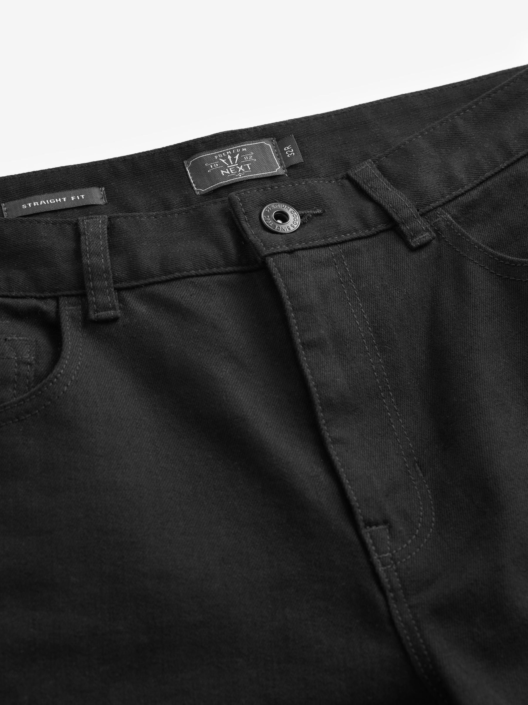 Effen zwart - Rechte, klassieke jeans met stretch