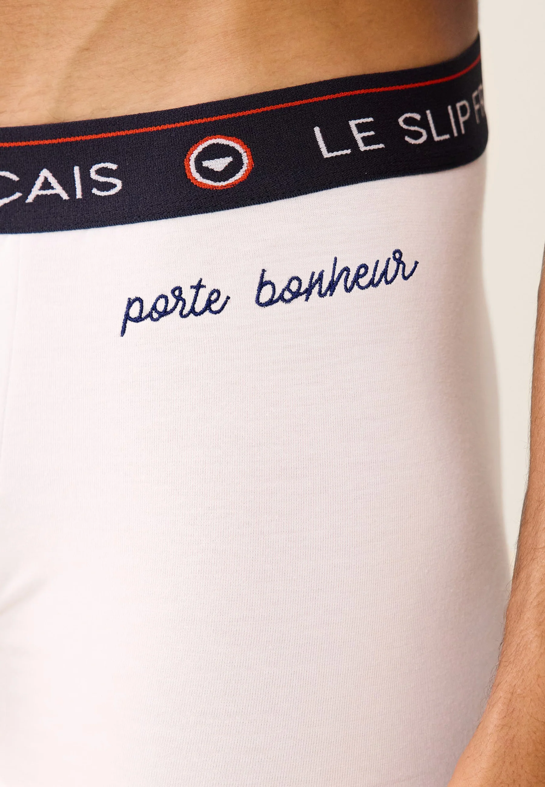 Six Pack boxers en coton-Coffret Six Boxer Redoutable Marine Rouge Blanc Marine Brodé Rouge Brodé Blanc Brodé