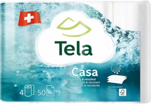 TELA Haushaltspapier Casa 50 Blatt Rollen, 4 Stück
