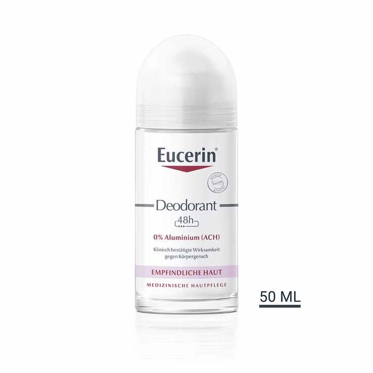 Eucerin Deodorant Roll-on 0% Aluminium Doppelpack, 2X50 ml