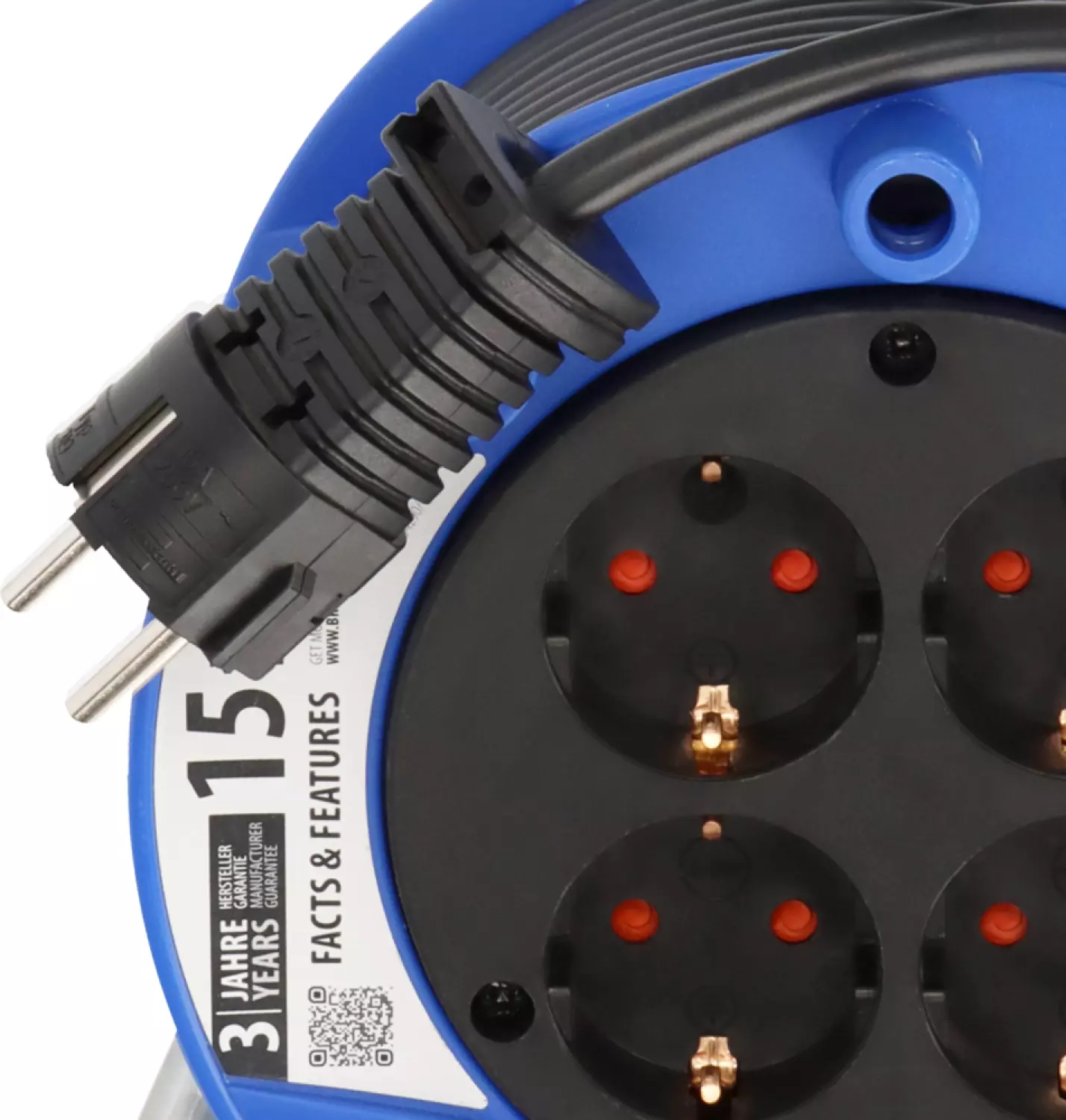 Brennenstuhl 1079180004 Kompakt kabelhaspel - H05VV-F 3G1,5 - 15m