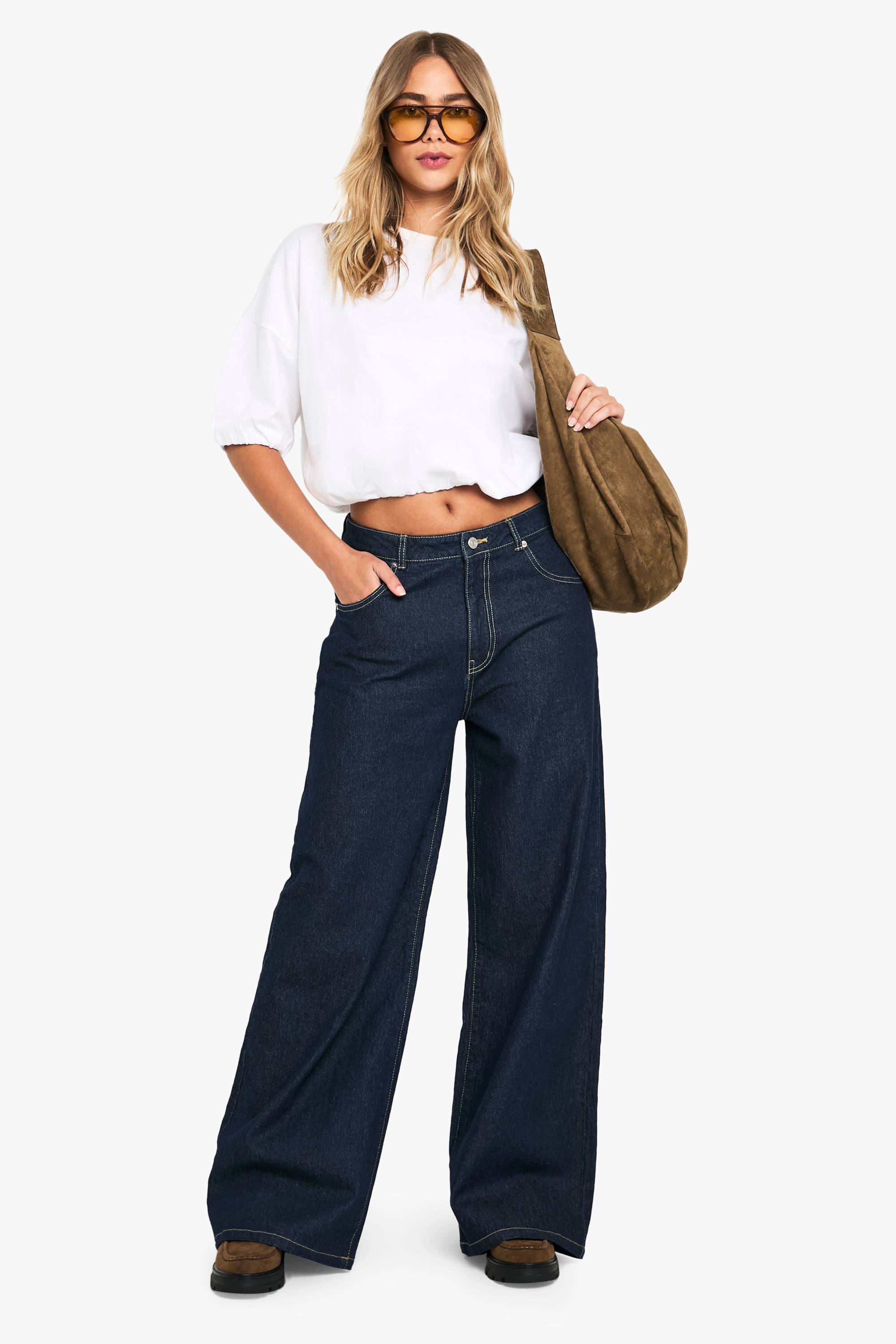 boohoo T-shirt en coton à taille élastiquée