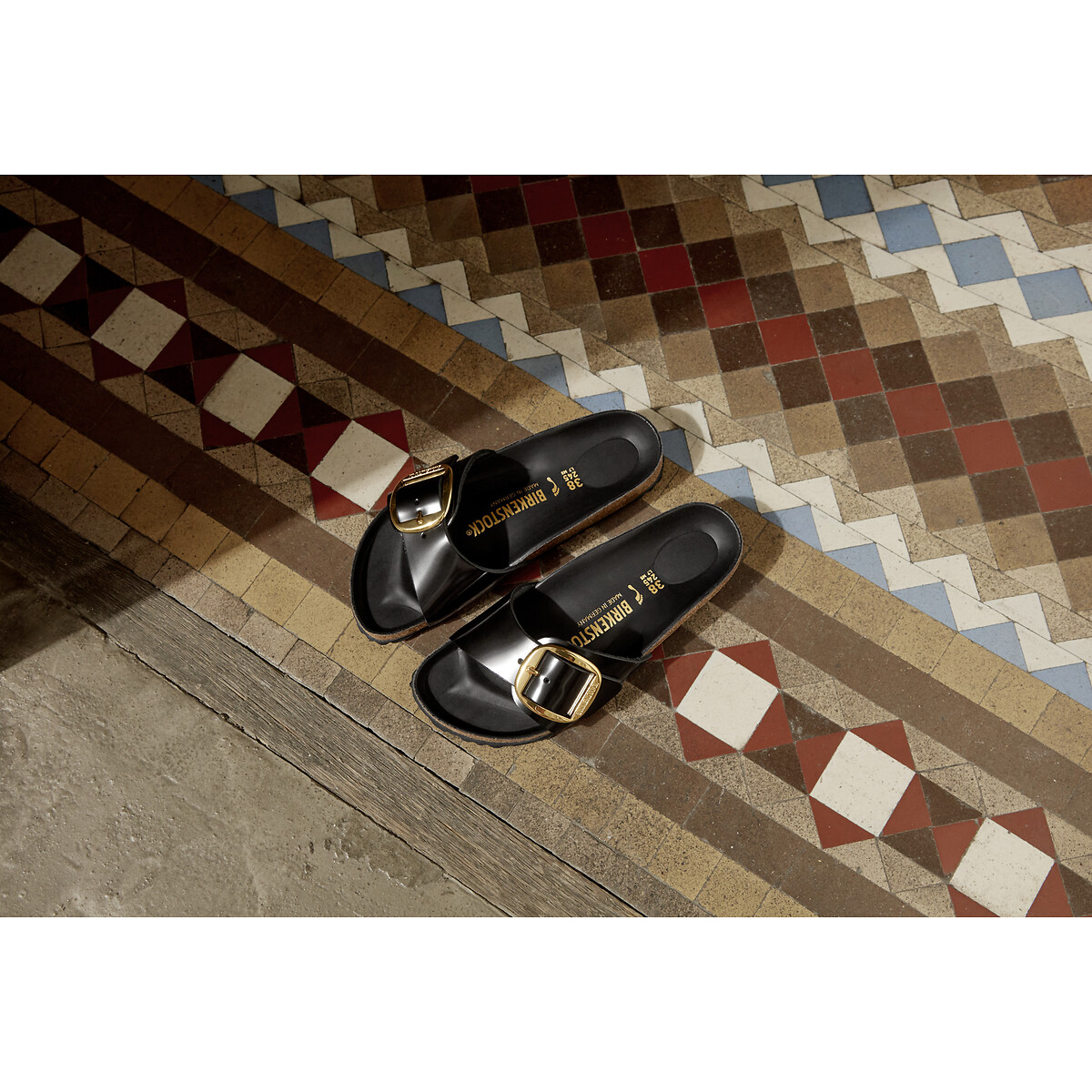 BIRKENSTOCK<br>Mules com fivela grande Madrid Big Buckle