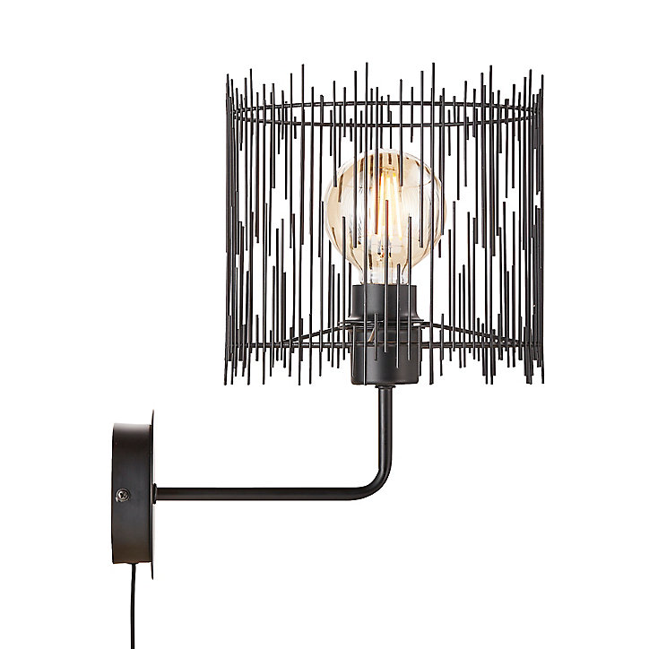 Applique murale Elvis E27 40W IP20 32,5 x 27,5 cm noir