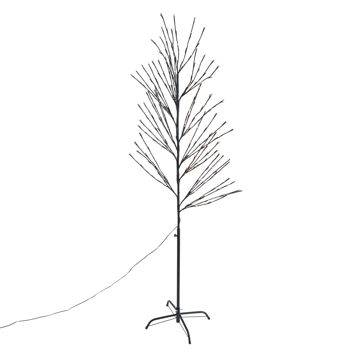 Kerst kerstboom zwart 200cm incl. LED IP44 - Vixen