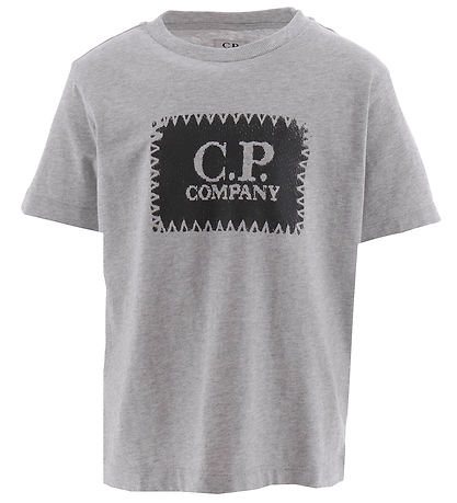 C.P. Company T-Shirt - Grau Meliert m. Schwarz