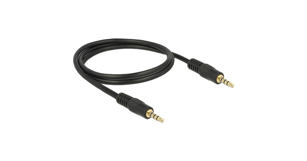 DeLOCK3,5 mm male > 3.5 mm male kabel  (Zwart, 1 meter)