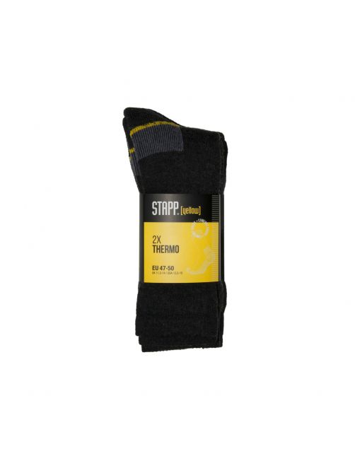 Stapp Yellow Herensok Thermo Antraciet - Sokken