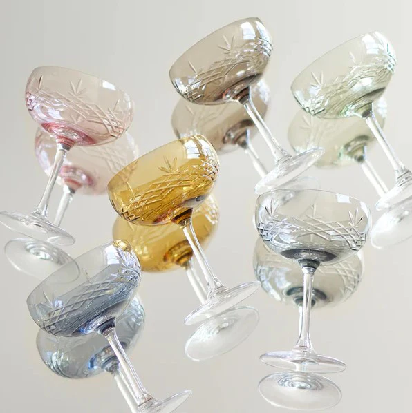 Frederik Bagger  Crispy Citrine Gatsby champagneglas, Amber - 2 stk.