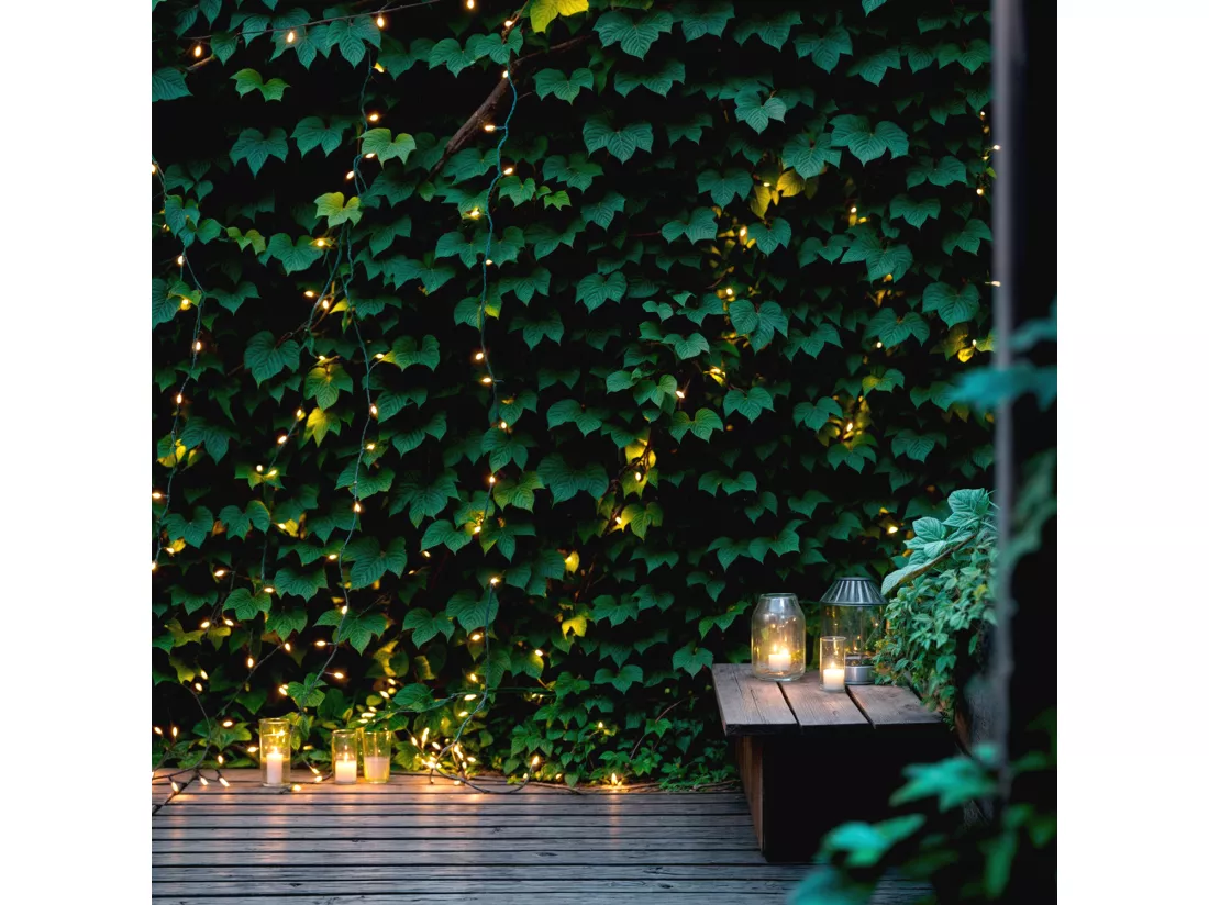 Guirlande LED Extérieure Solaire 30 Boules 5m 3000K Blanc chaud