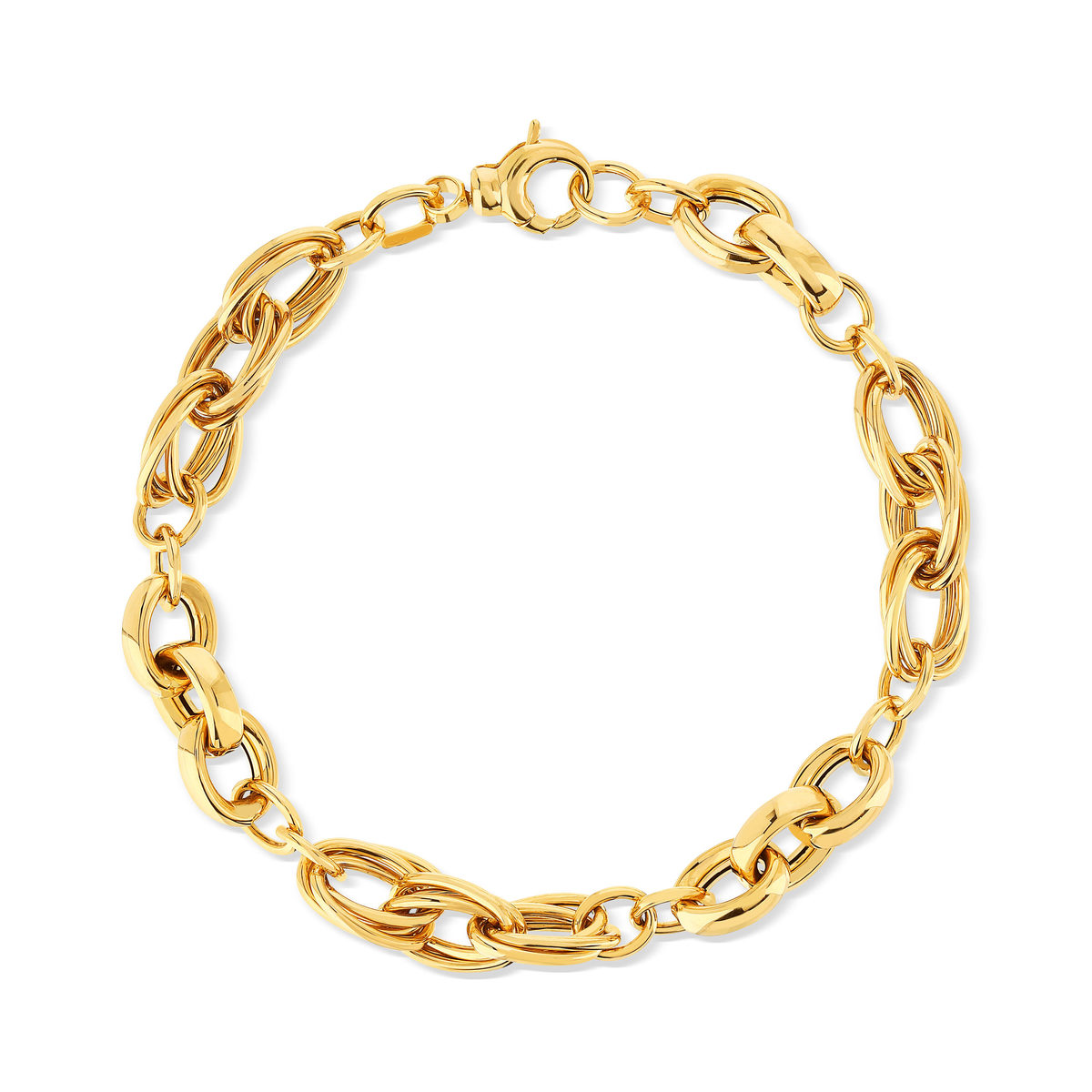 Bracelet or jaune 375 19 cm
