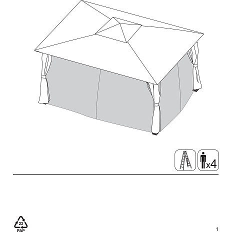Linea pavillon deluxe 4x3 meter