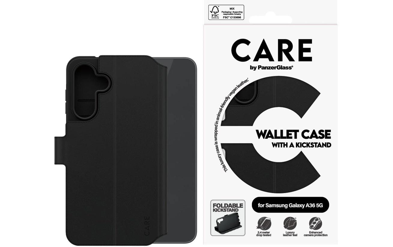 Back Cover Wallet Case Kickstand Galaxy A36 5G SchwarzSchutzhülle für das Samsung Galaxy A36 5G