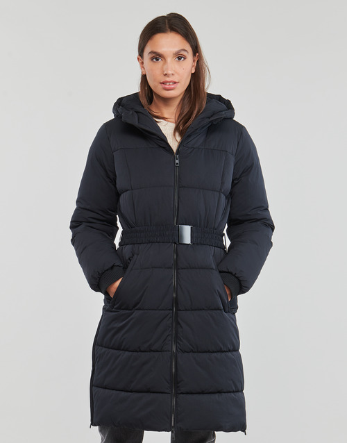 Esprit - BELTED PUFFER COAT - Noir