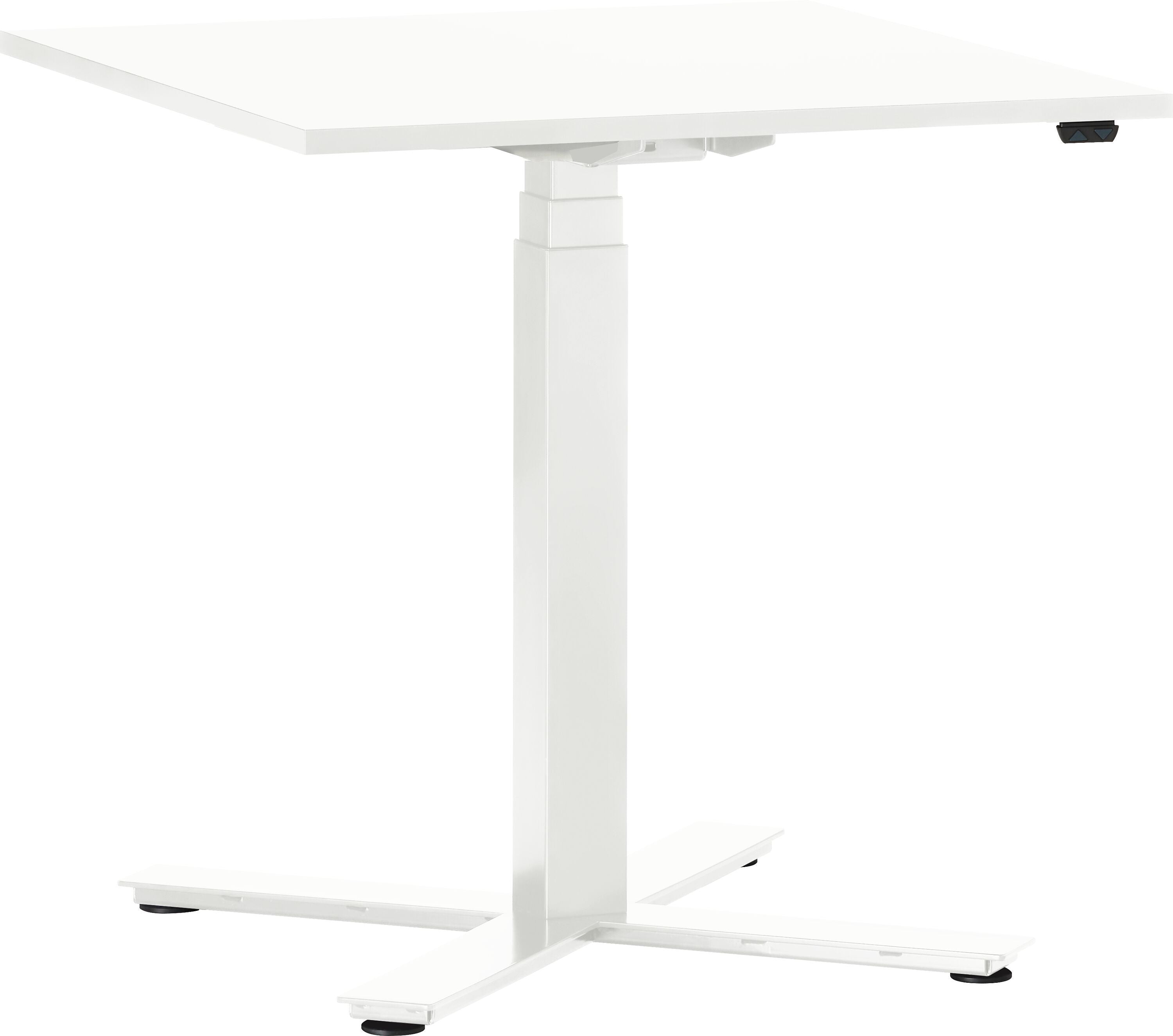 FLEXCUBE Besprechungstisch höhenverstellbar - Weiss / B: 70.0 cm x T: 70.0 cm x H: 62.5 cm