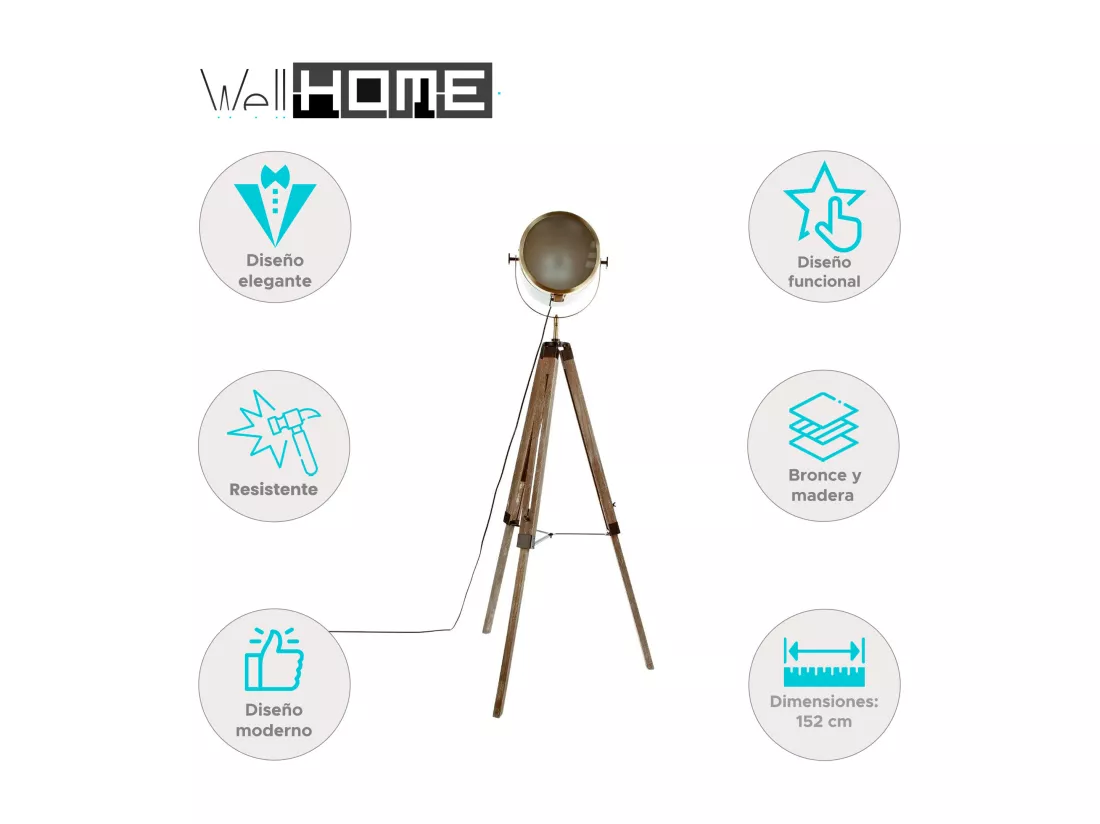 WELL HOME - Lampadaire Ebor bronze h152