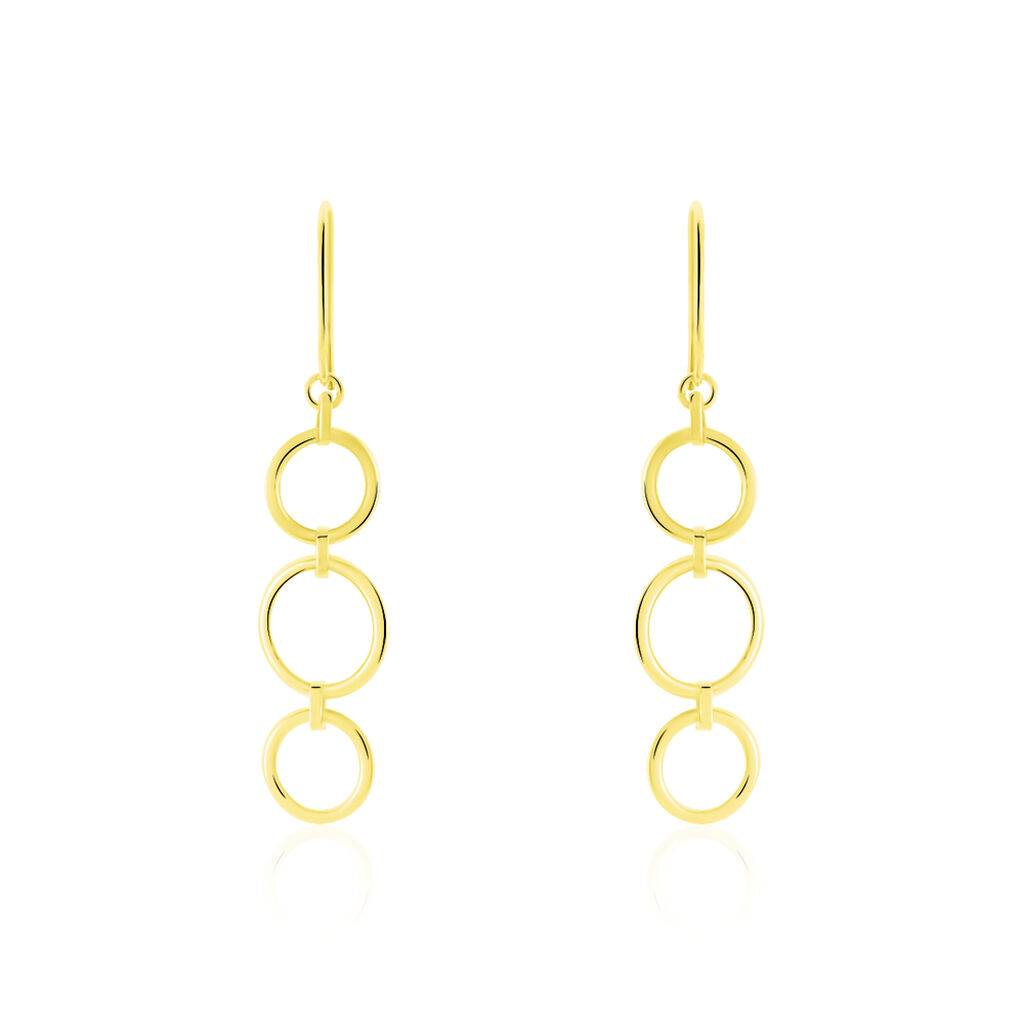 Boucles D'oreilles Pendantes Or Jaune Isabela
