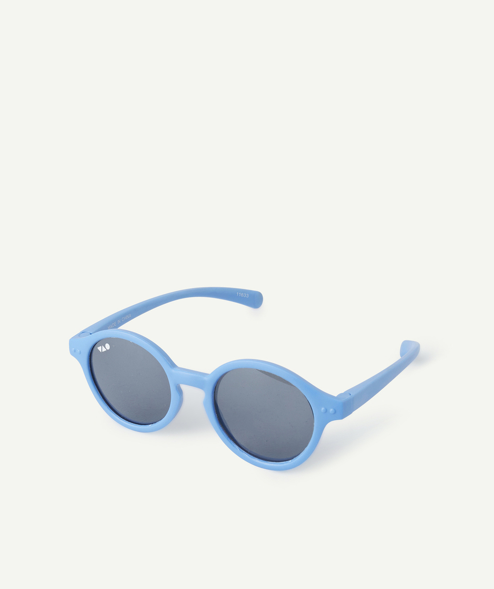 lunettes de soleil rondes bébé garçon bleues