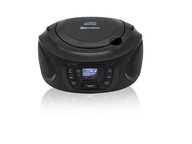 Roadstar Radio/CD-Player CDR-375 Schwarz Tragbares Digitalradio mit CD-Player