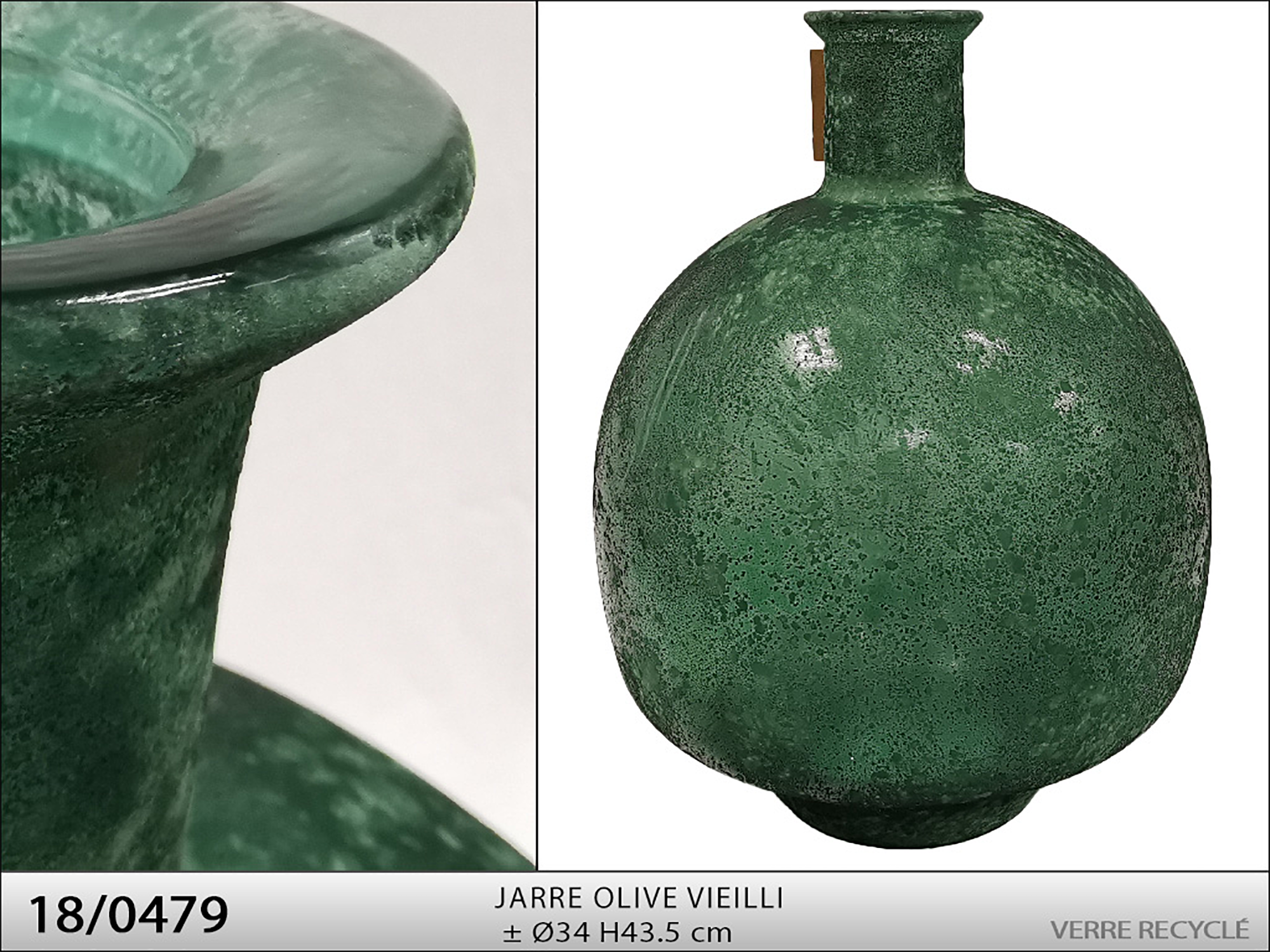 JARRE OLIVE VIEILLI 43.50CM