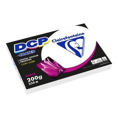Clairefontaine DCP - Papier couché brillant - A3 (297 x 420 mm) - 200 g/m² - Ramette de 250 feuilles