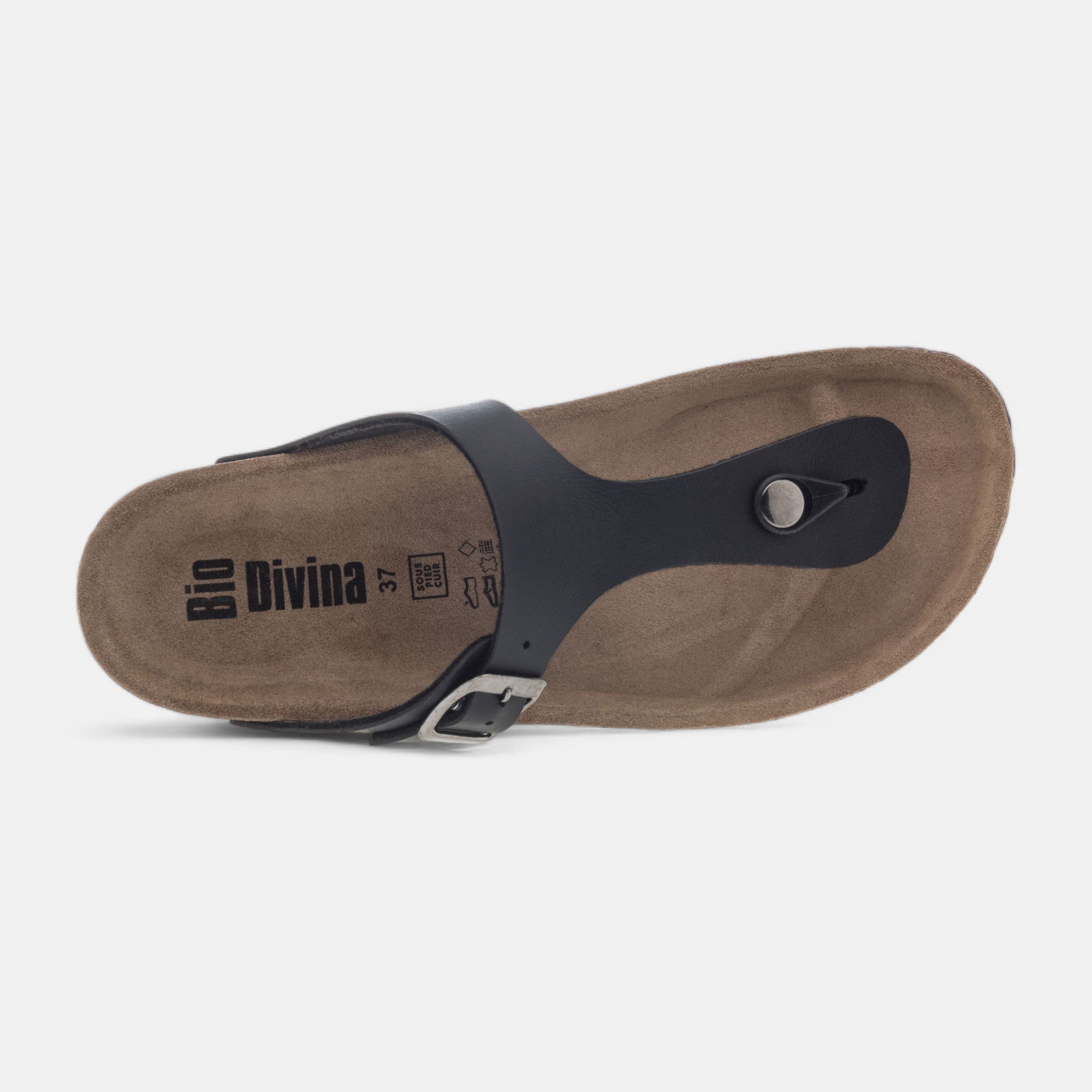 Mules semelle liège Femme noir