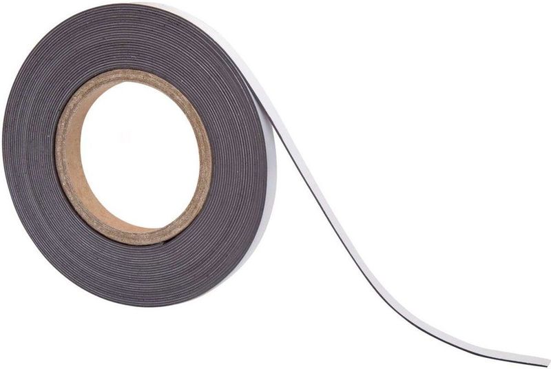 Magneetband, zelfklevend, 10 m x 10 mm x 1 mm