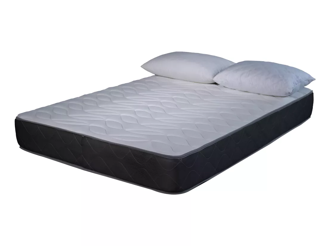 Matelas mousse Luxe - 140x190cm et 2 Oreillers accueil mémoire de forme 50x70cm - mousse - 24 cm