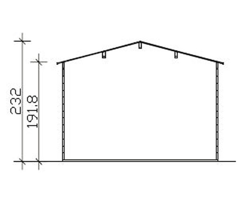 Blokhut Konsta Planai 28 mm met vloer 330 x 245 cm naturel