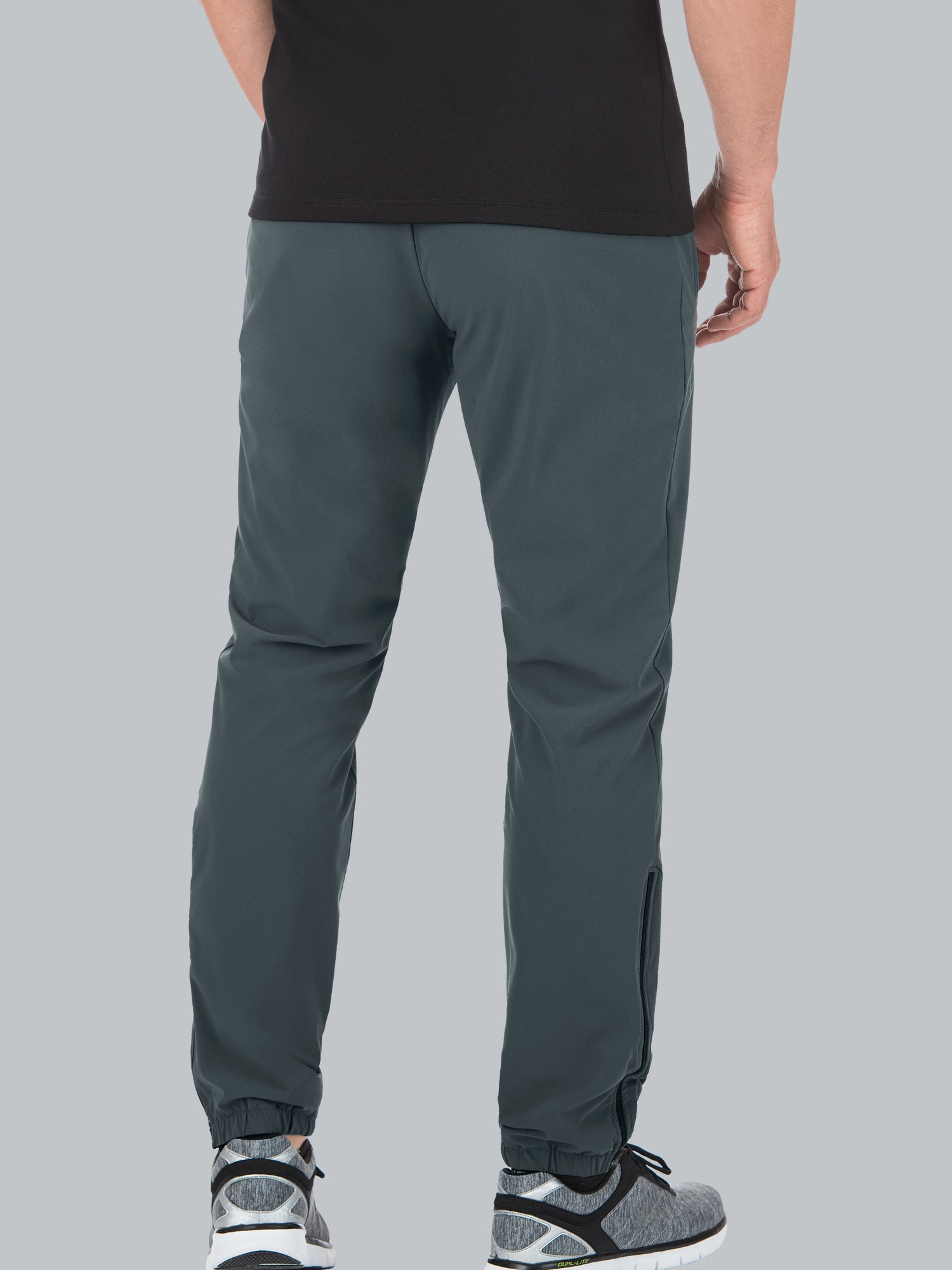 Freizeithose mit Bein-Reißverschluss Anthrazit