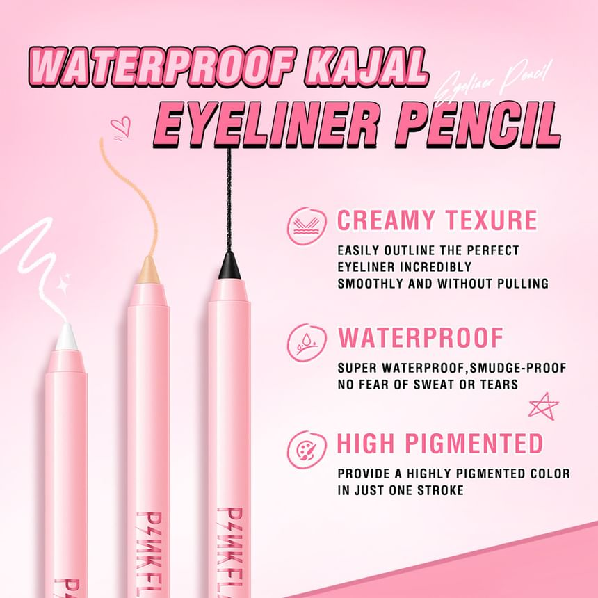 PINKFLASH - Waterproof Eyeliner Pencil - 3 Kleuren