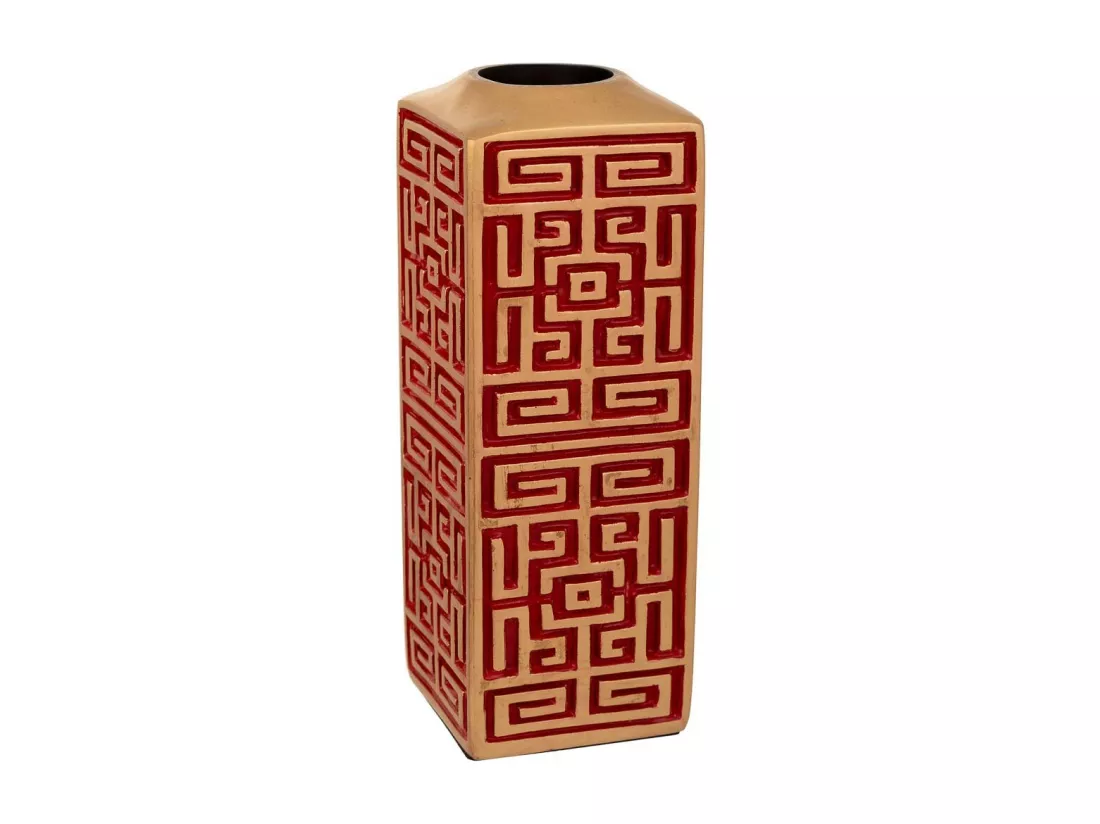 ase en polyrésine rouge 9,5x9,5x25,5h
