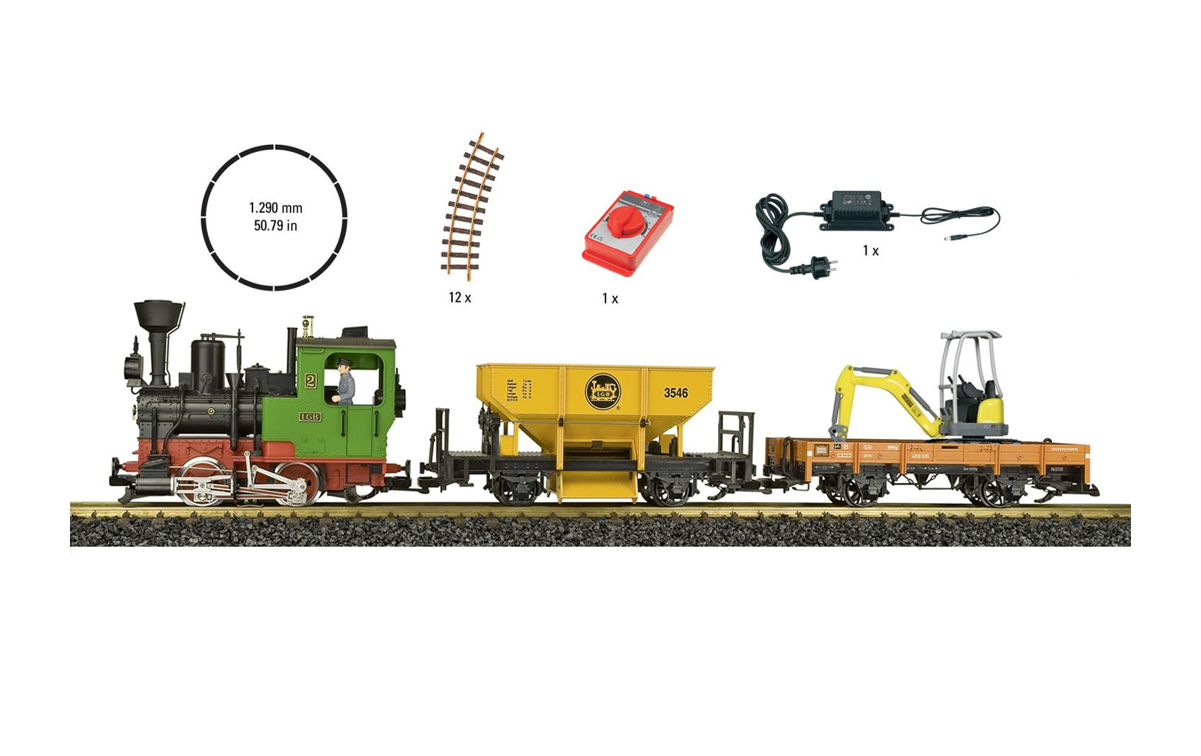 Startpackung Güterzug 230 V, Spur G<br>Güterzug Gartenbahn Starter Set