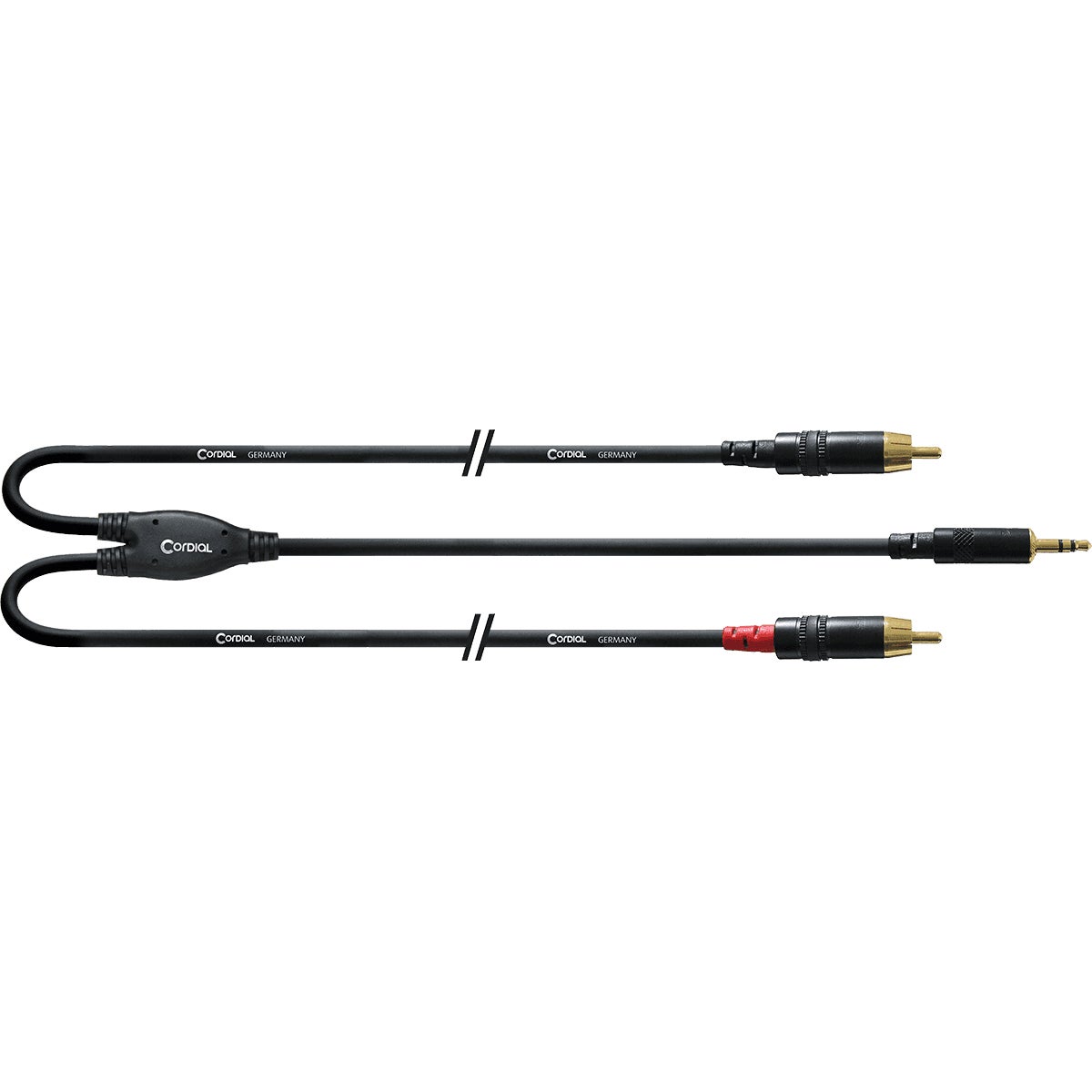 Cordial CFY6WCC-LONG Intro verloopkabel 3.5mm TRS jack - 2x RCA 6m zwart