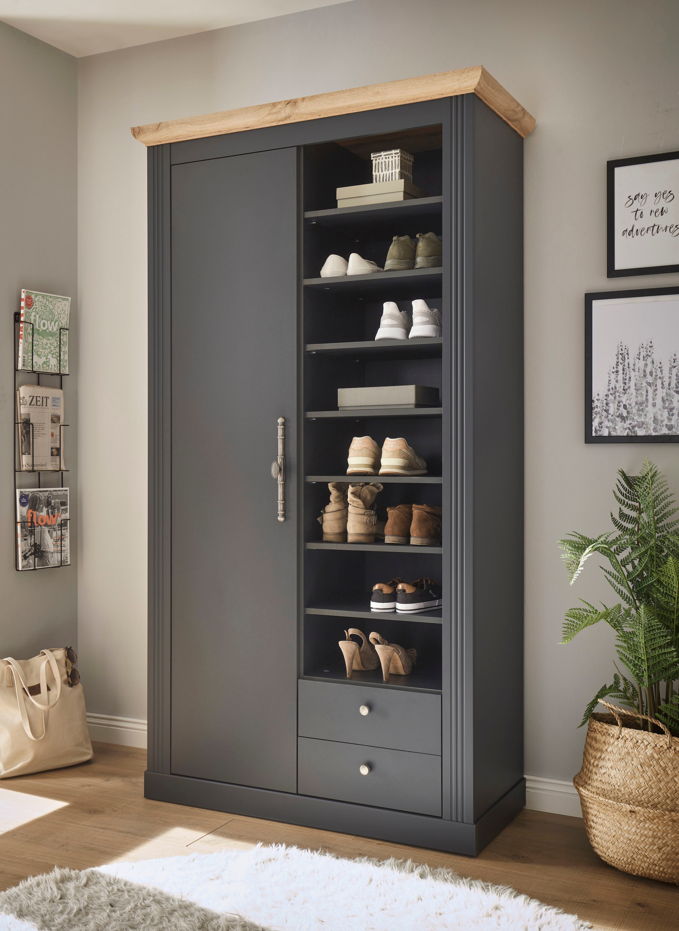 Home affaire Garderobenschrank »WESTMINSTER TOPSELLER!« Breite ca. 108 cm,  im romantischen Landhausstil