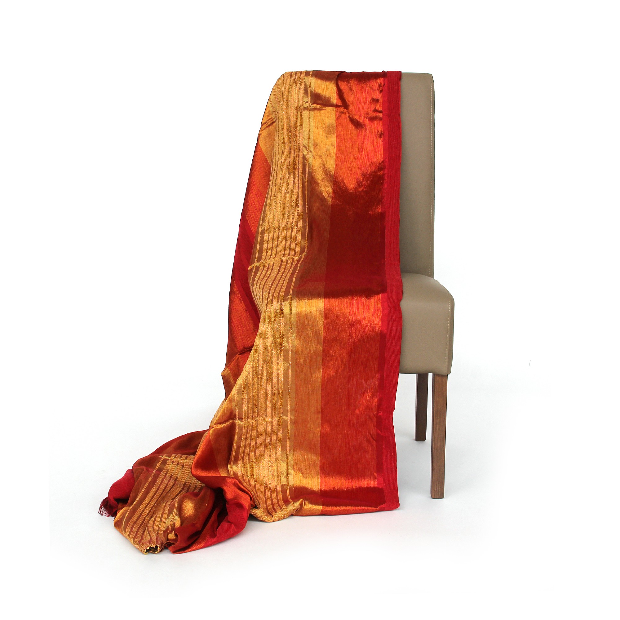 Decke aus Sabra 'Sunset', rot, gelb, T 300 cm, B 200 cm von fischer's lagerhaus