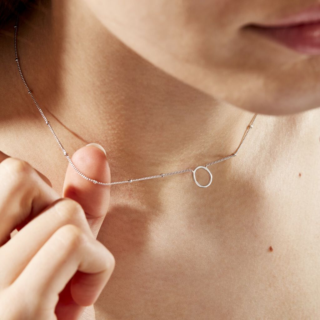 Collier Argent Blanc Cari