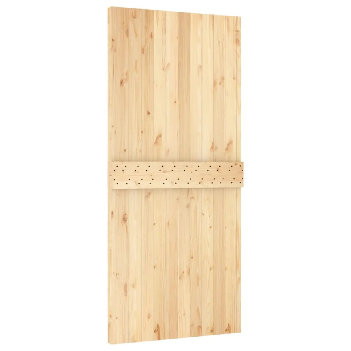 vidaXL Porte coulissante et kit de quincaillerie - 95x210 cm - Pin massif