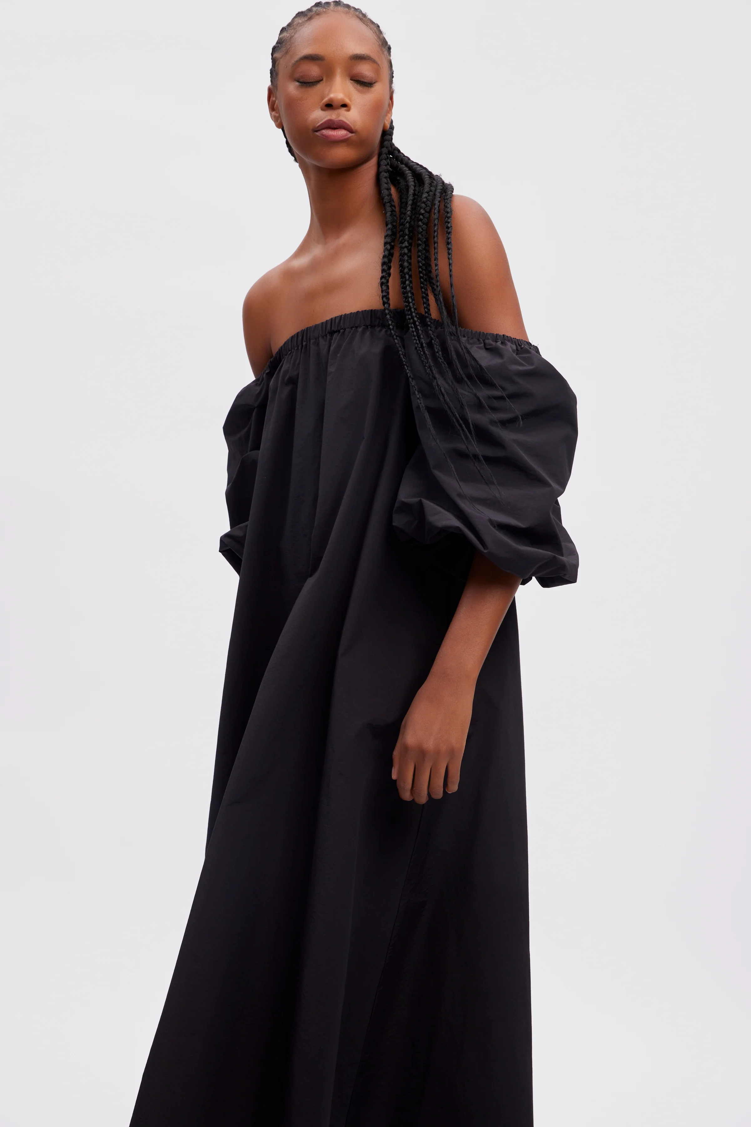 GESTUZ  PampaGZ off shoulder kjole - sort