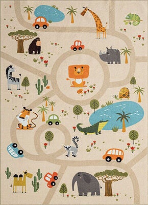 Happy Kids Gulvteppe 140x200, Linne