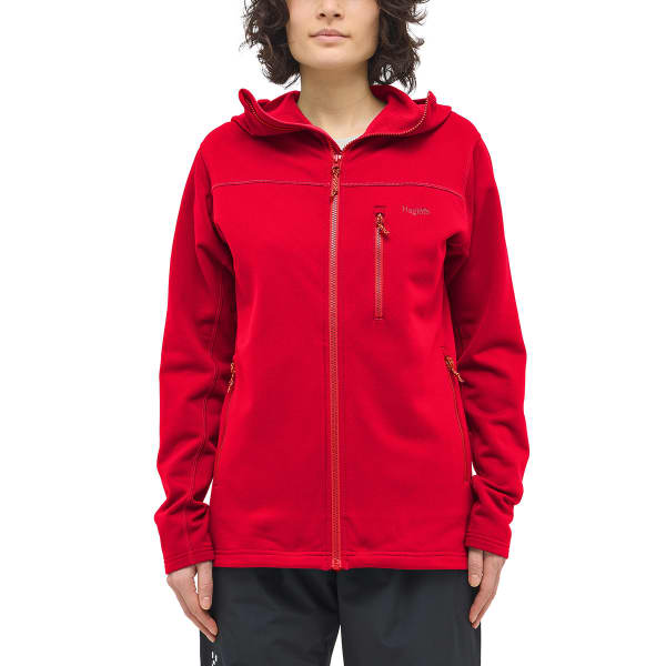 Veste polaire ski rando HAGLÖFS ROSSON MID HOOD W BRIGHT RED