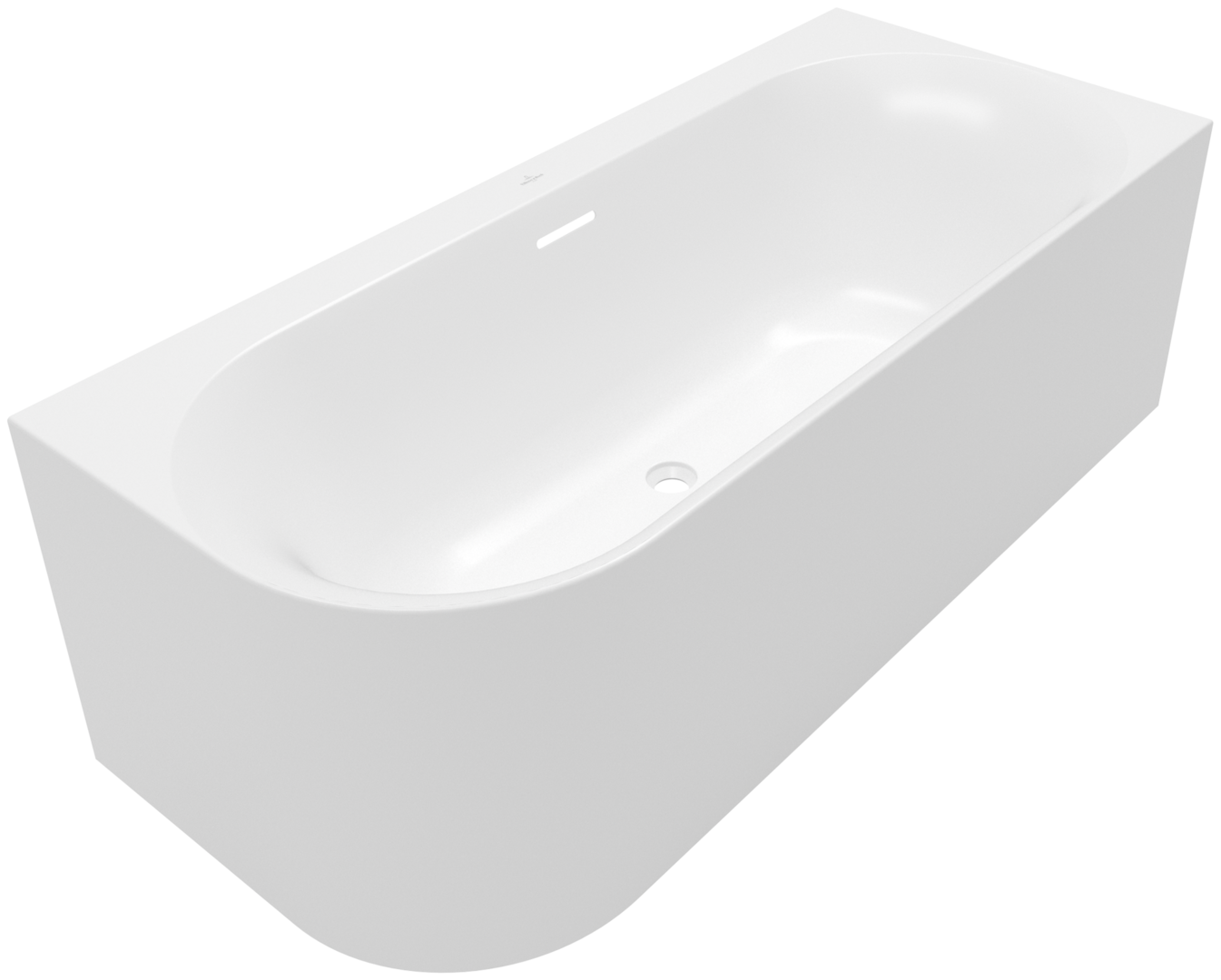 Villeroy & Boch Loop & Friends half vrijstaand ligbad rechts 180x80cm wit mat