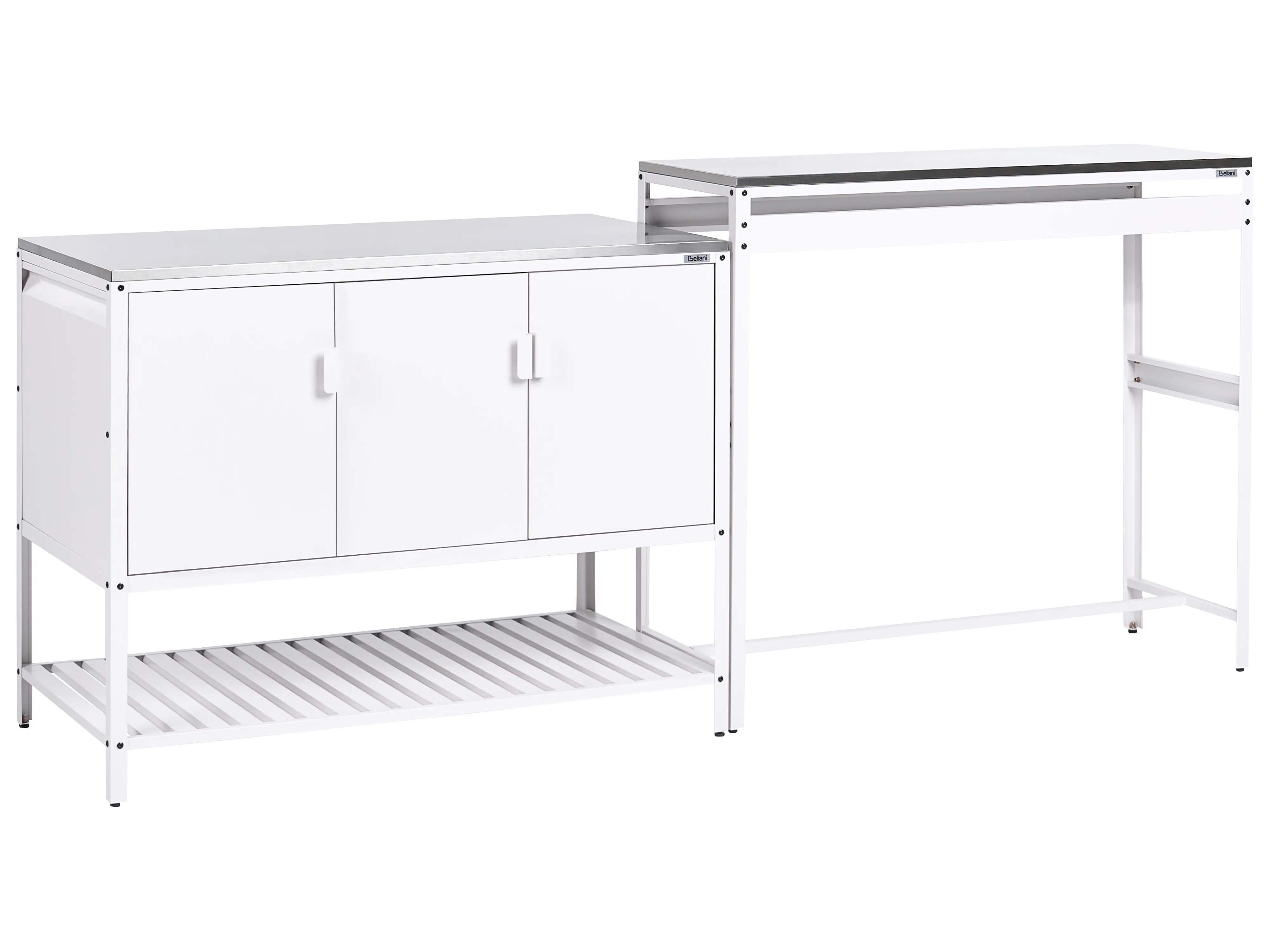 2-delige buitenkeukenset met bartafel MAENZA Metaal Wit