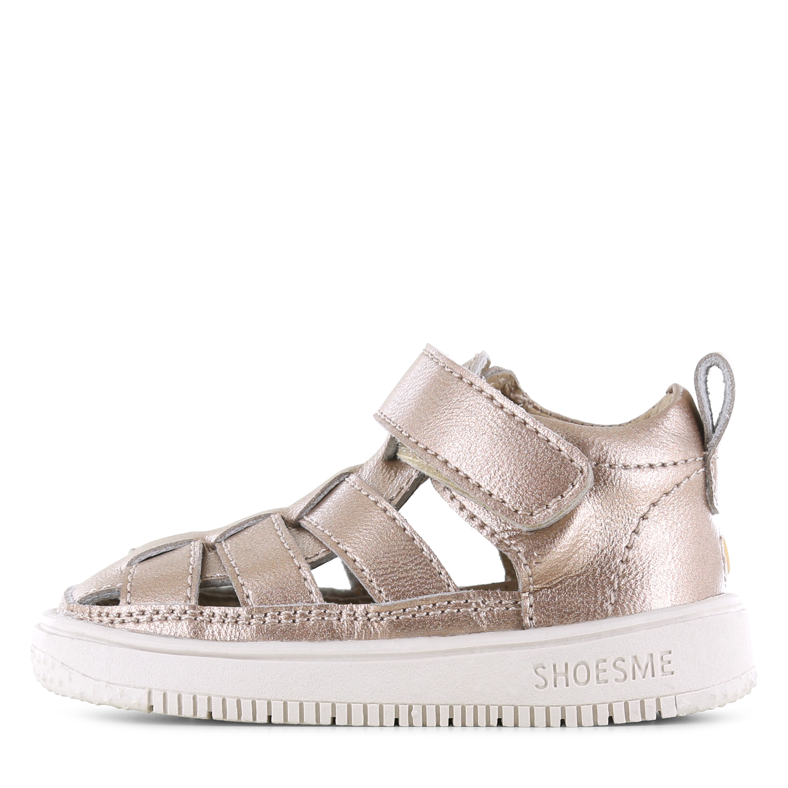 Shoesme roségouden sandaaltje Metallic, Microleer | Meisjes schoenen